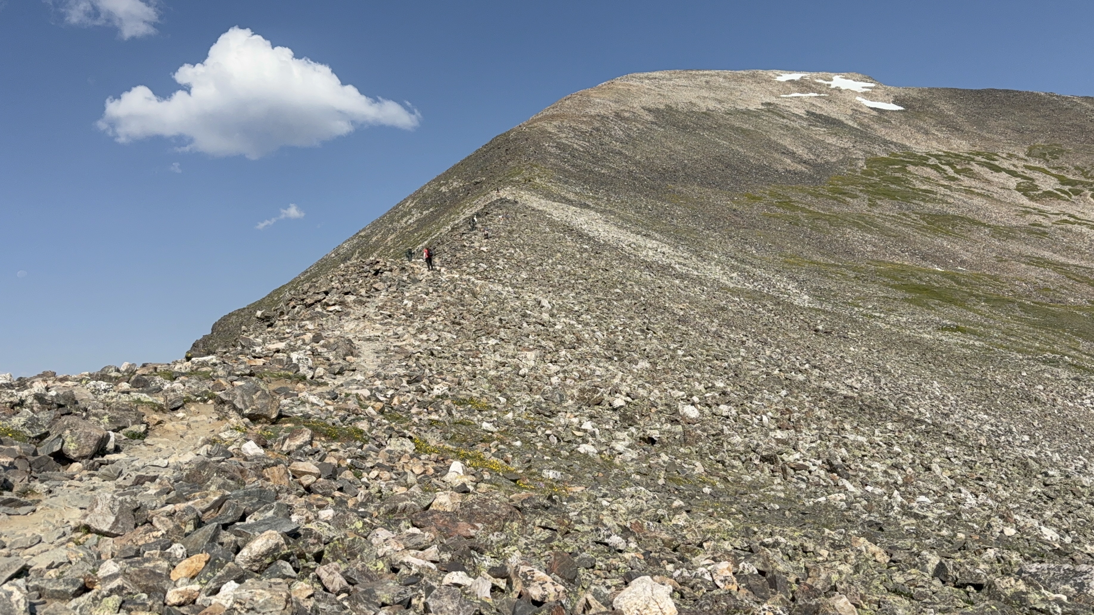 Broad tundra ridge toward the summit