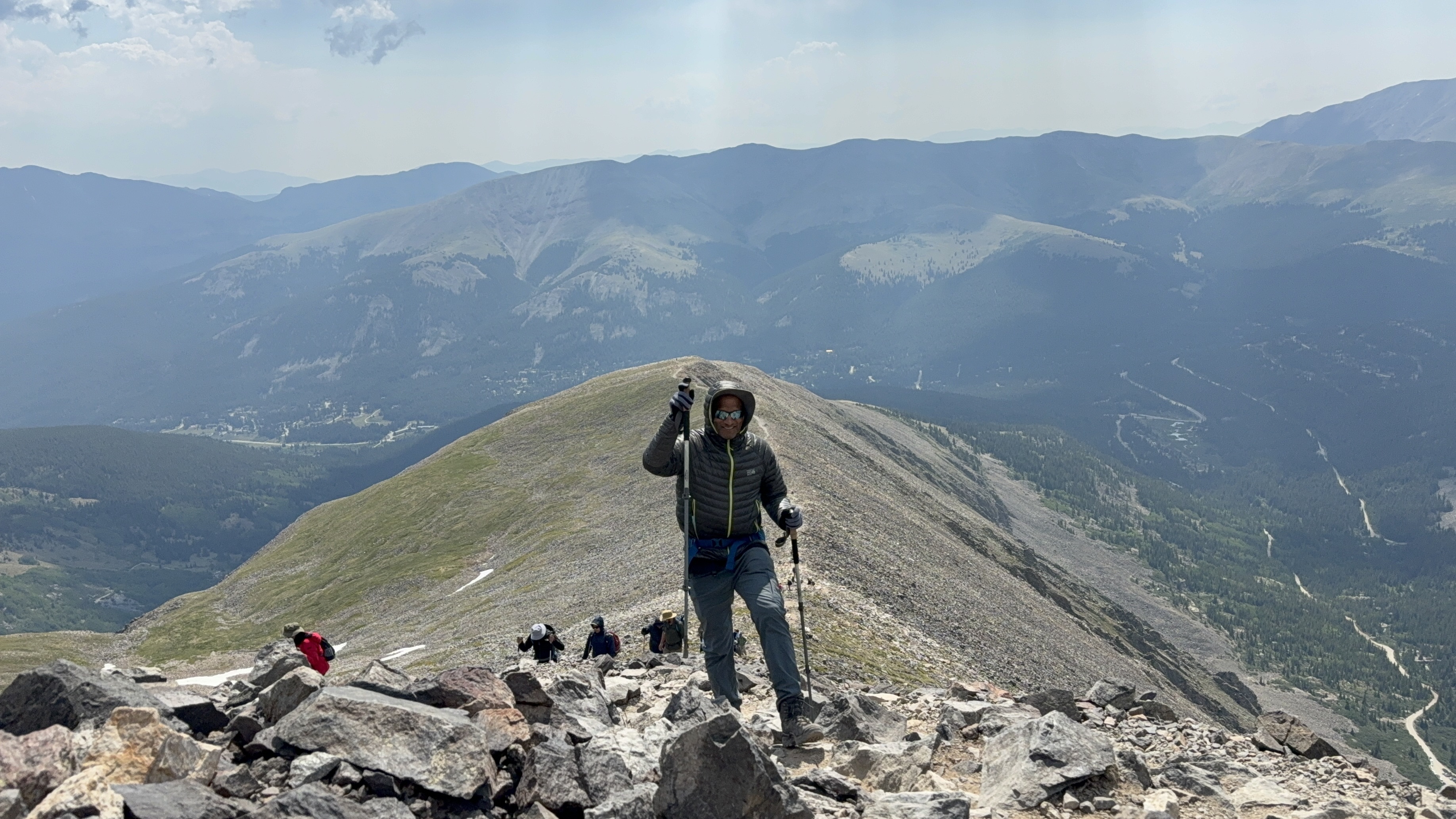 On the summit ridge