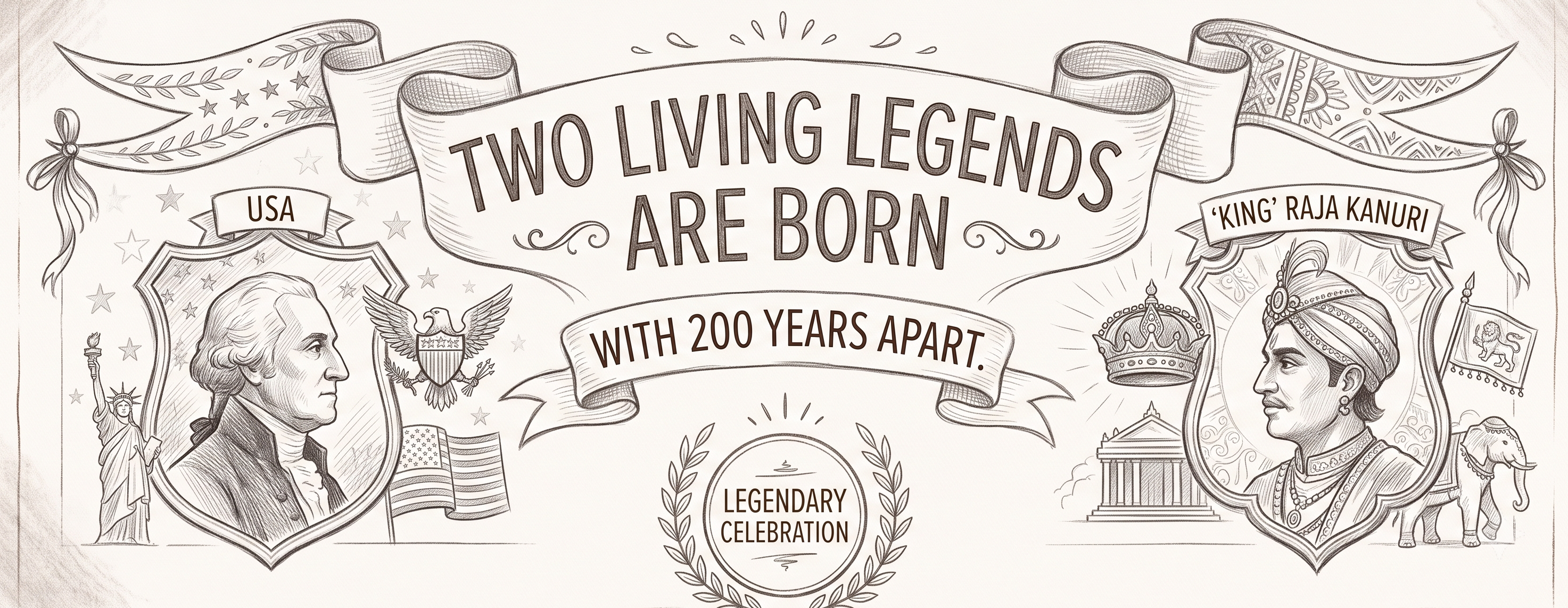 Two Living Legends Are Born, 200 years apart