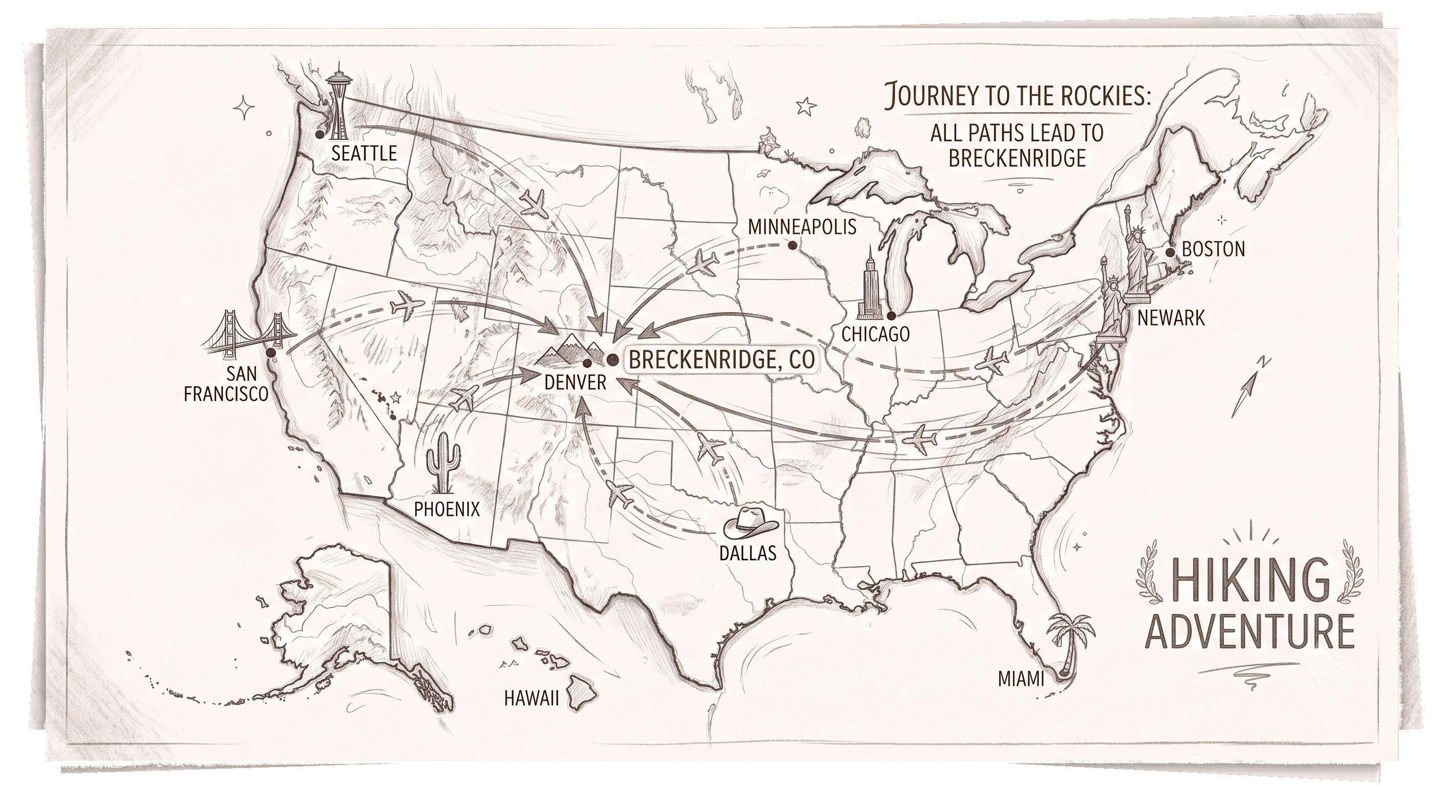 Journey to the Rockies map
